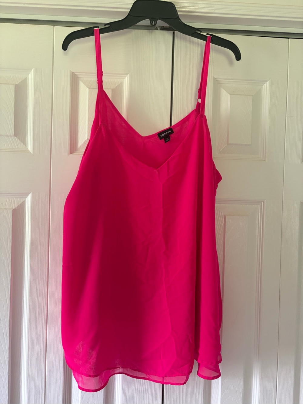 torrid Bright Hot Pink V-Neck Spaghetti Strap Camisole